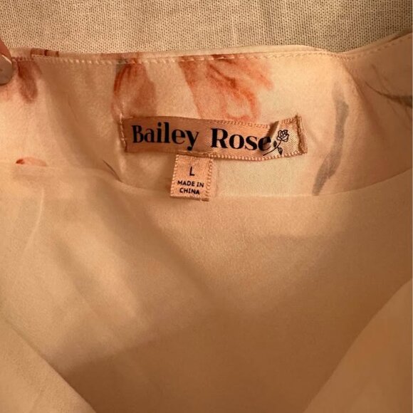 Springtime Sentiments Floral Satin Skirt (Blush) - Large - Picture 5 of 6